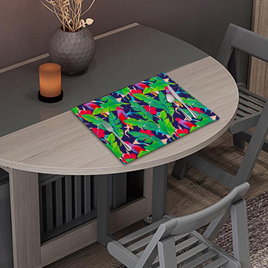 Parrot Banana Leaf Hawaii Pattern Print Placemat