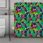 Parrot Banana Leaf Hawaii Pattern Print Polyester Shower Curtain