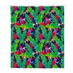 Parrot Banana Leaf Hawaii Pattern Print Polyester Shower Curtain