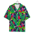 Parrot Banana Leaf Hawaii Pattern Print Rayon Hawaiian Shirt