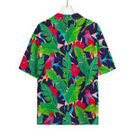 Parrot Banana Leaf Hawaii Pattern Print Rayon Hawaiian Shirt