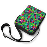 Parrot Banana Leaf Hawaii Pattern Print Rectangular Crossbody Bag