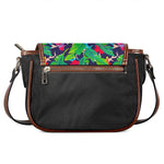 Parrot Banana Leaf Hawaii Pattern Print Saddle Bag