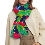 Parrot Banana Leaf Hawaii Pattern Print Scarf