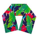 Parrot Banana Leaf Hawaii Pattern Print Scarf