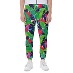 Parrot Banana Leaf Hawaii Pattern Print Scuba Joggers