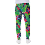 Parrot Banana Leaf Hawaii Pattern Print Scuba Joggers