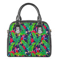 Parrot Banana Leaf Hawaii Pattern Print Shoulder Handbag