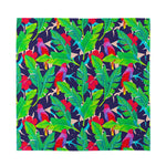 Parrot Banana Leaf Hawaii Pattern Print Silk Bandana