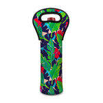 Parrot Banana Leaf Hawaii Pattern Print Single Neoprene Wine Tote
