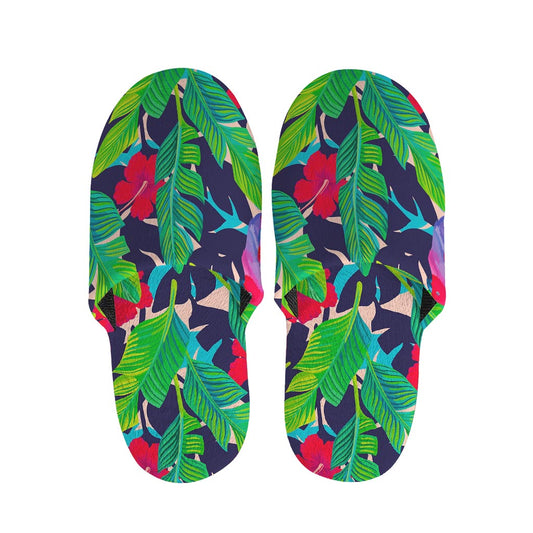 Parrot Banana Leaf Hawaii Pattern Print Slippers