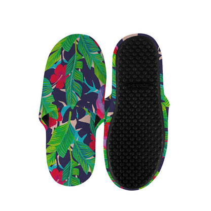 Parrot Banana Leaf Hawaii Pattern Print Slippers