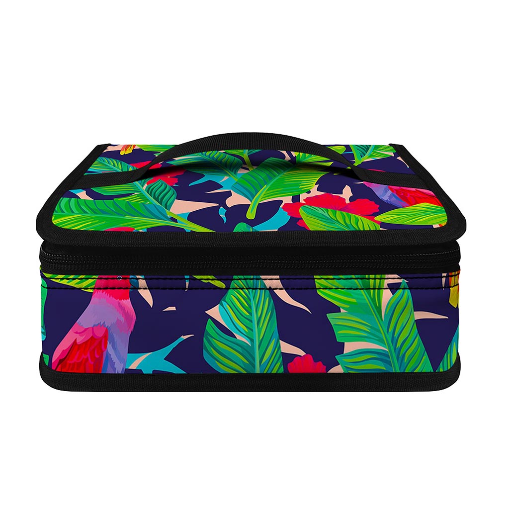 Parrot Banana Leaf Hawaii Pattern Print Small Lunch Bag