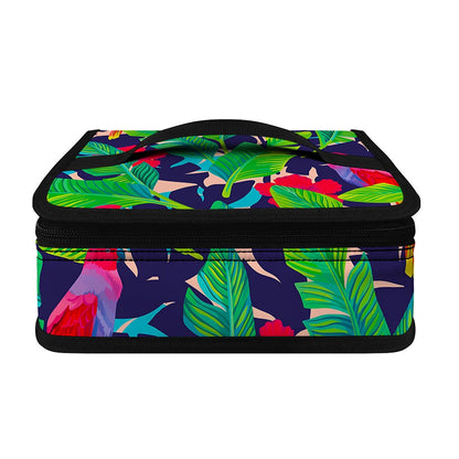 Parrot Banana Leaf Hawaii Pattern Print Small Lunch Bag