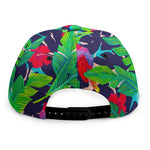 Parrot Banana Leaf Hawaii Pattern Print Snapback Cap