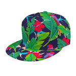 Parrot Banana Leaf Hawaii Pattern Print Snapback Cap