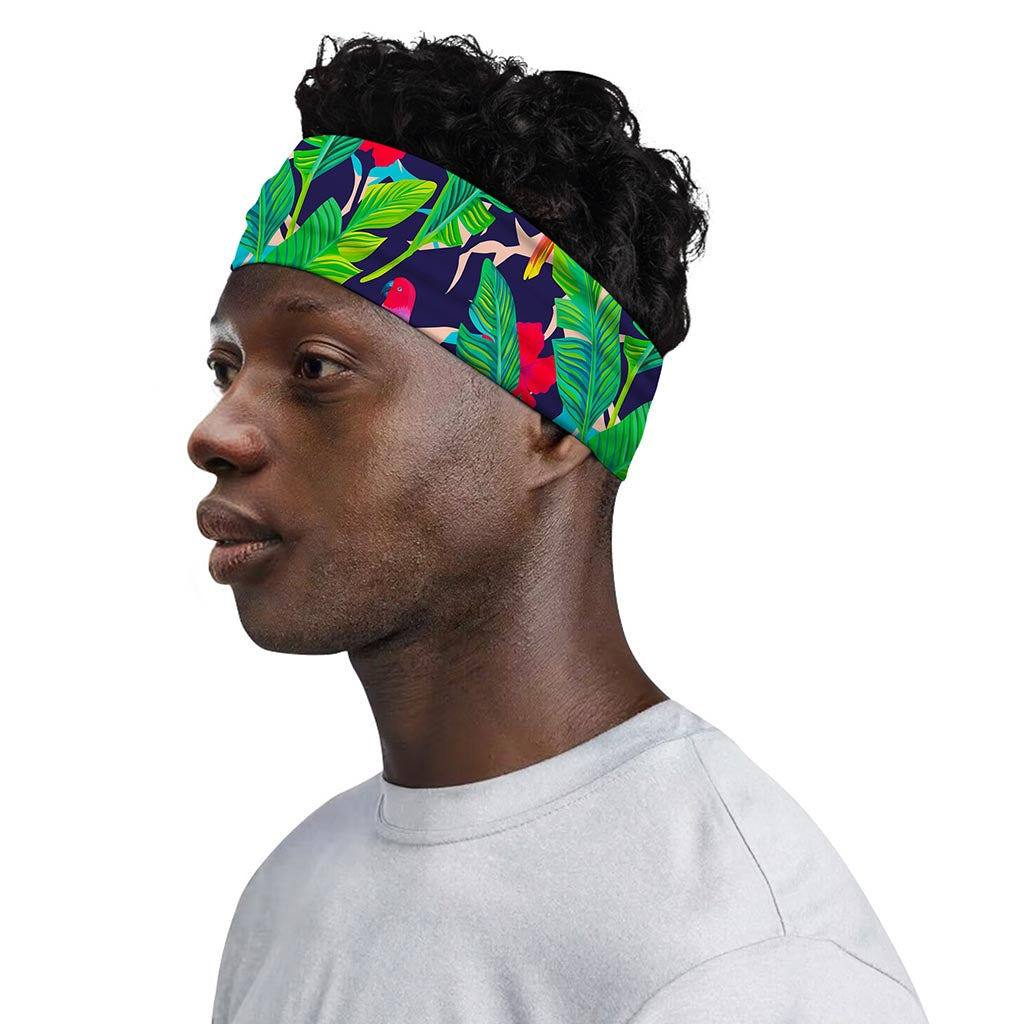 Parrot Banana Leaf Hawaii Pattern Print Sports Headband