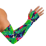 Parrot Banana Leaf Hawaii Pattern Print Sun Protection Arm Sleeves