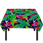 Parrot Banana Leaf Hawaii Pattern Print Tablecloth