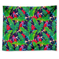 Parrot Banana Leaf Hawaii Pattern Print Tapestry