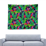Parrot Banana Leaf Hawaii Pattern Print Tapestry
