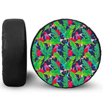 Parrot Banana Leaf Hawaii Pattern Print Tire Cover