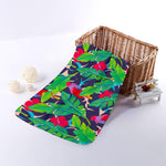 Parrot Banana Leaf Hawaii Pattern Print Towel