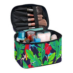 Parrot Banana Leaf Hawaii Pattern Print Travel Makeup Bag