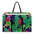 Parrot Banana Leaf Hawaii Pattern Print Utility Tote Bag