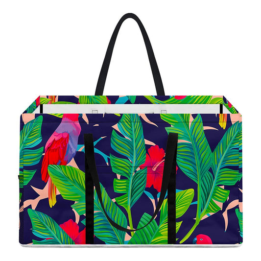 Parrot Banana Leaf Hawaii Pattern Print Utility Tote Bag