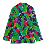 Parrot Banana Leaf Hawaii Pattern Print Women's Blazer