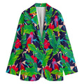 Parrot Banana Leaf Hawaii Pattern Print Women's Cotton Blazer