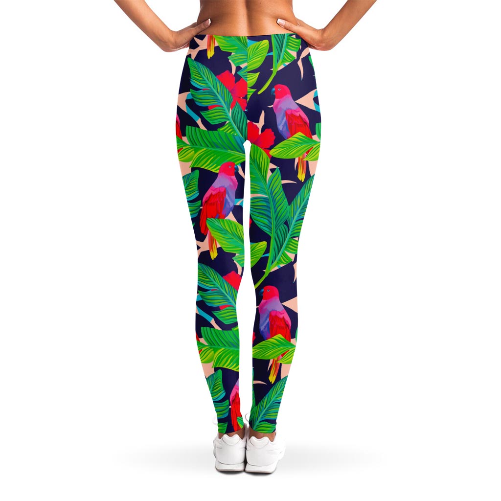 Parrot Banana Leaf Hawaii Pattern Print Women's Leggings