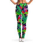 Parrot Banana Leaf Hawaii Pattern Print Women's Leggings