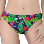 Parrot Banana Leaf Hawaii Pattern Print Women's Thong