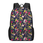 Parrot Toucan Tropical Pattern Print 17 Inch Backpack