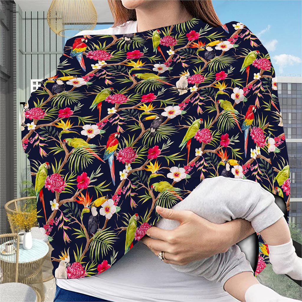 Parrot Toucan Tropical Pattern Print Baby Seat Cover