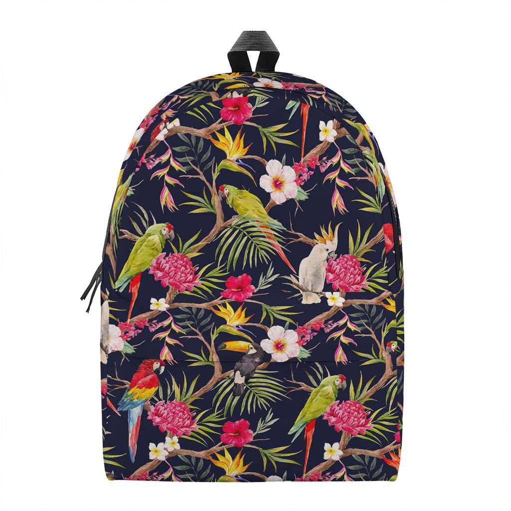 Parrot Toucan Tropical Pattern Print Backpack