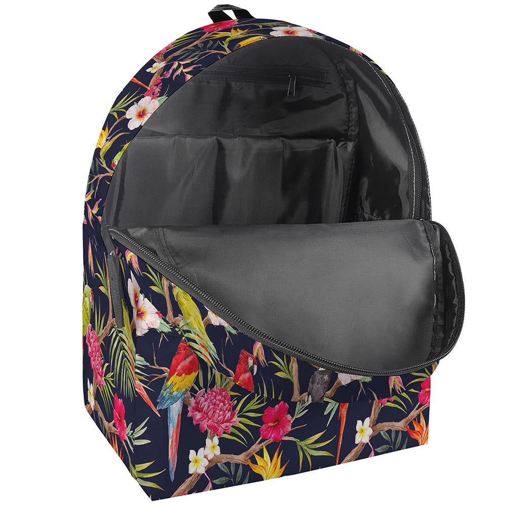Parrot Toucan Tropical Pattern Print Backpack