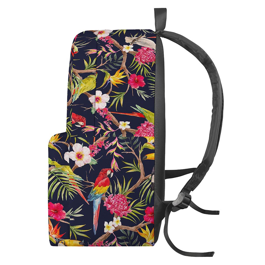 Parrot Toucan Tropical Pattern Print Backpack