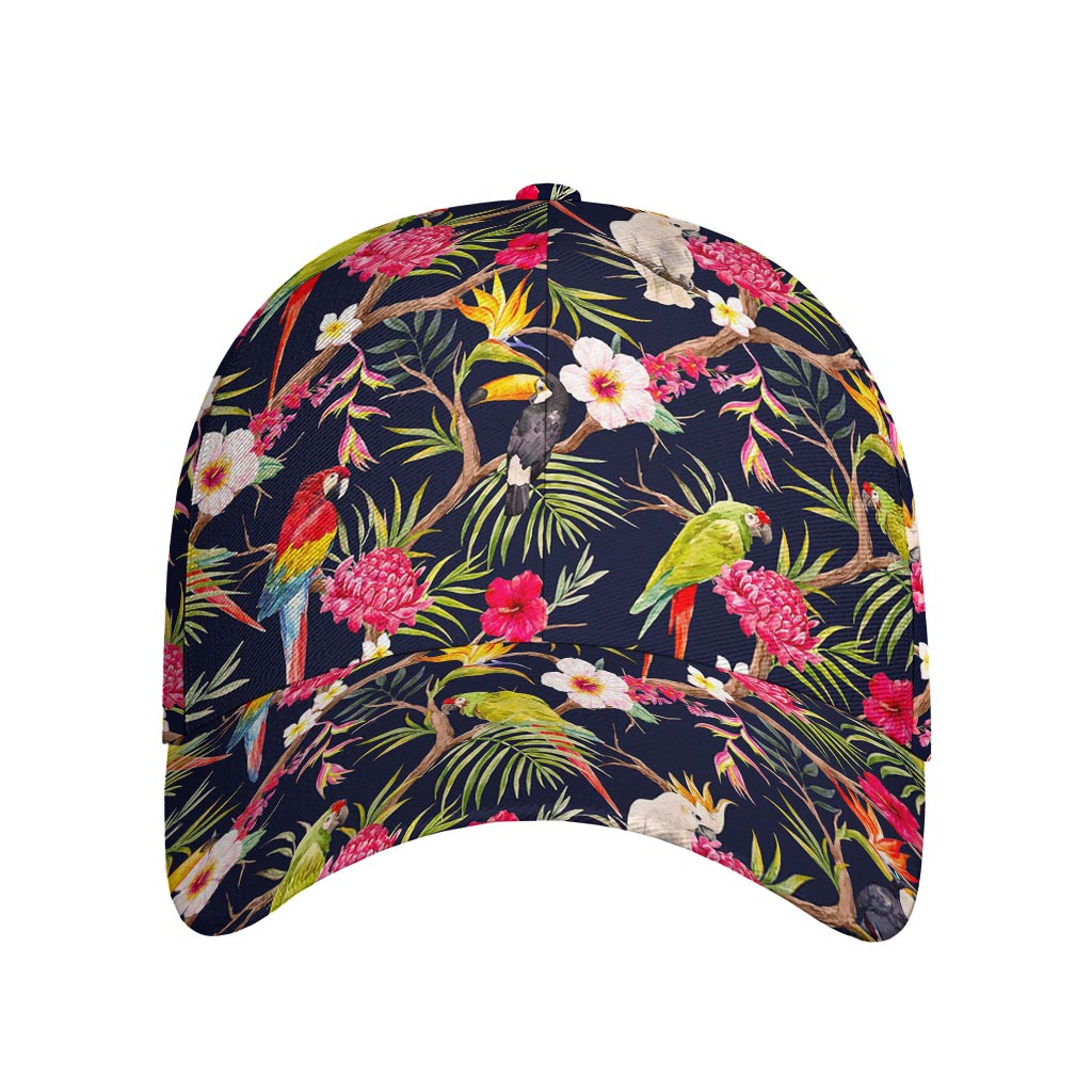 Parrot Toucan Tropical Pattern Print Baseball Cap