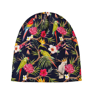 Parrot Toucan Tropical Pattern Print Beanie