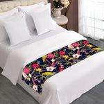 Parrot Toucan Tropical Pattern Print Bed Runner