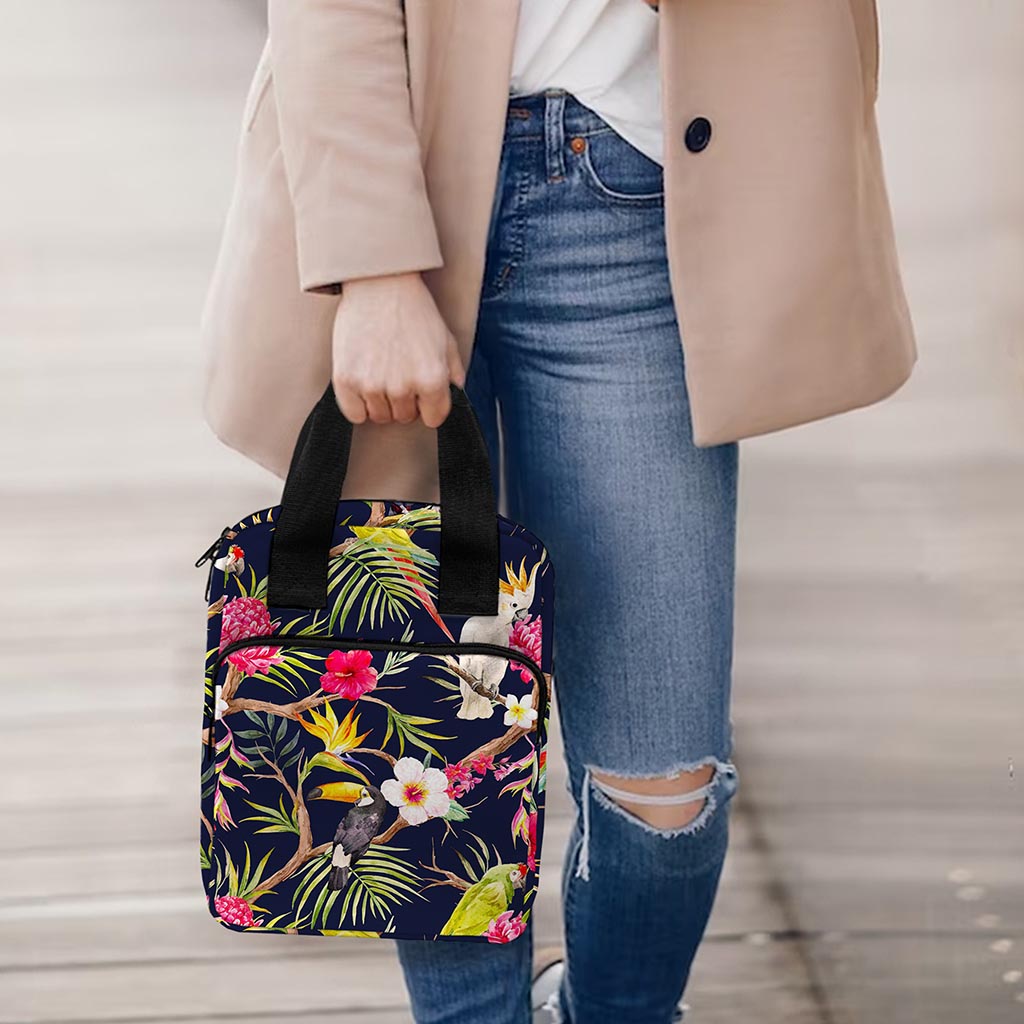 Parrot Toucan Tropical Pattern Print Bible Tote Bag