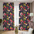 Parrot Toucan Tropical Pattern Print Dimout Pencil Pleat Curtains