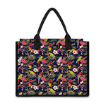 Parrot Toucan Tropical Pattern Print Canvas Tote Bag