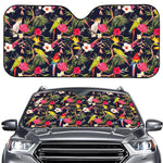 Parrot Toucan Tropical Pattern Print Car Windshield Sun Shade