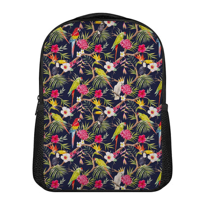 Parrot Toucan Tropical Pattern Print Casual Backpack