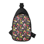 Parrot Toucan Tropical Pattern Print Chest Bag