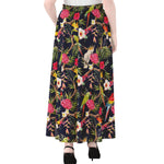 Parrot Toucan Tropical Pattern Print Chiffon Maxi Skirt